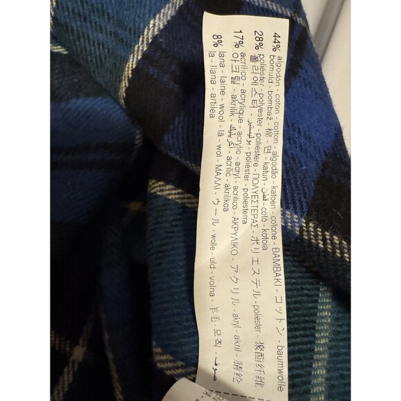 ZARA XS Plaid Print Wool Blend Flannel Overshirt - Picture 7 of 8